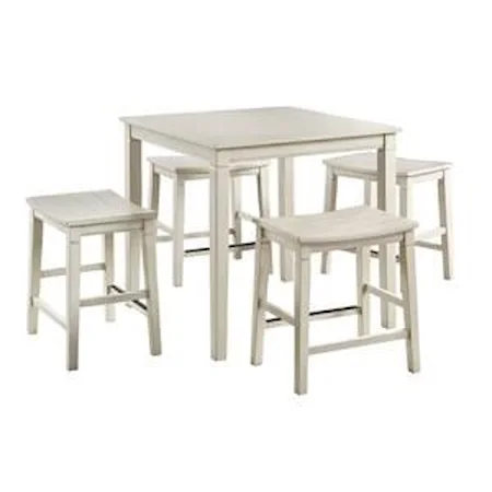 Farmhouse 5-Piece Pub Table Set